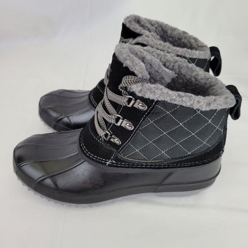 Khombu Crest 2 Ankle Boots Women's Waterproof Black 80577 US Size 7M - Picture 2 of 12